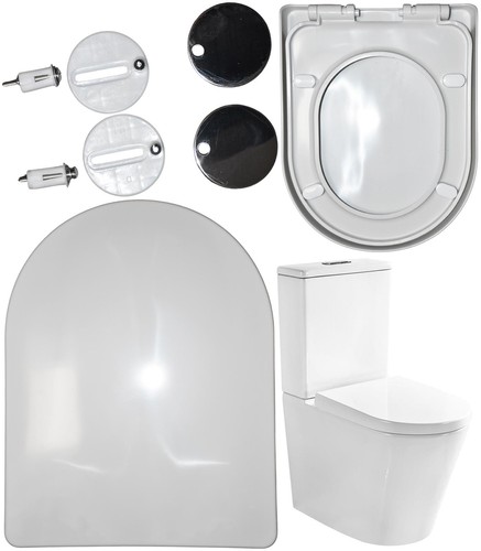 Toilet seat soft - soft, white