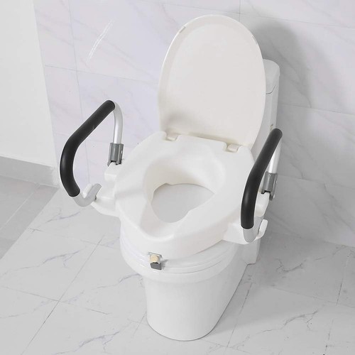 Arm raised toilet seat with - raised,