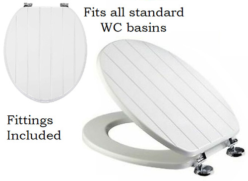Grooved wooden toilet - grooved,