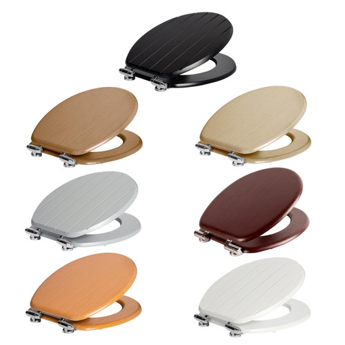 Wooden soft close toilet seat - soft,