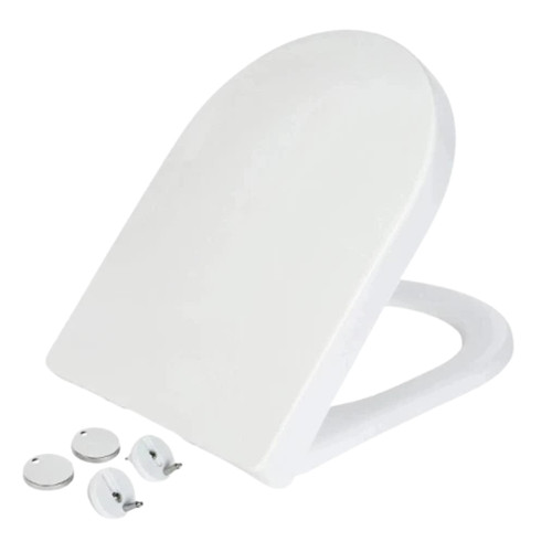 Toilet seat soft close - close, white