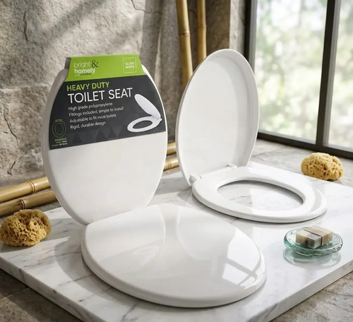 Heavy duty white - white, toilet