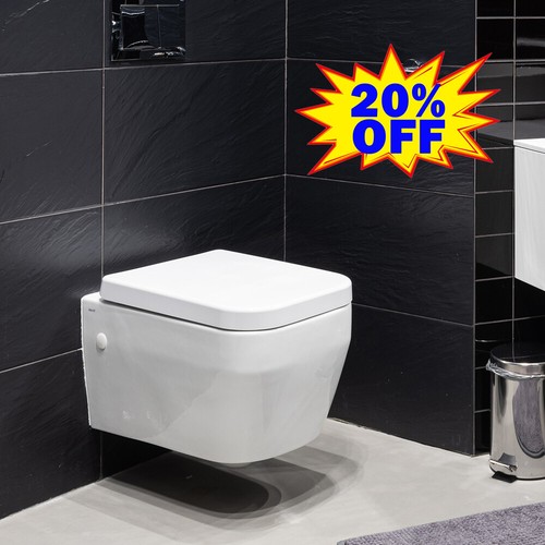 Toilet seat soft close - toilet, white