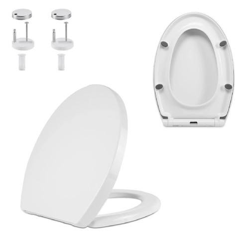 Toilet seat white oval quick - toilet,