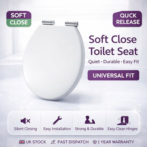 White mdf toilet seat - toilet, soft